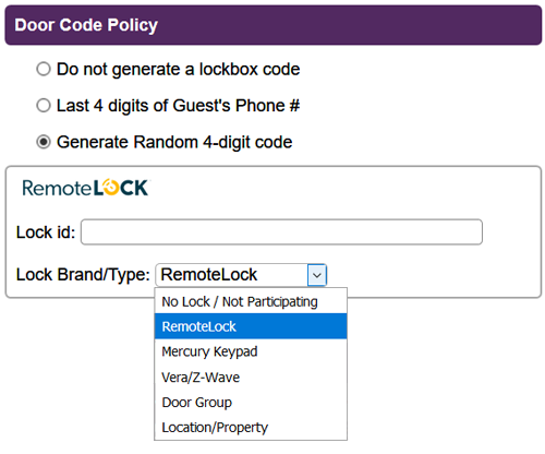 Door Code Policy Setup