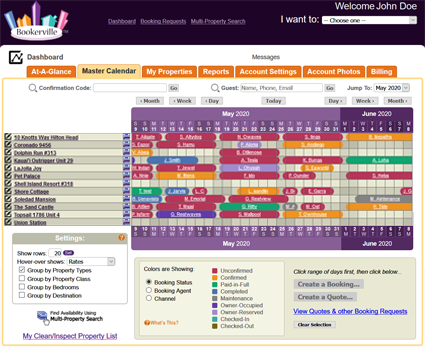 Condominium Front Desk Software Master Calendar