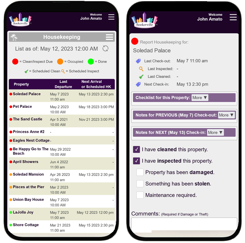Vacation Rental Housekeeping App