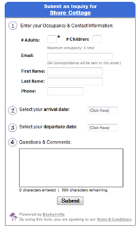 Vacation Rental Inquiry Form
