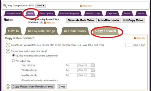 Vacation Rental Copy Rates Forward